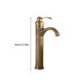 thumbnail image 3 of Kenally Grifo de lavabo de estilo Vintage para restaurante de Hotel en casa, grifo de agua de cobre frío y caliente de repuesto para lavabo de Herramientas y ferretería Alto, 3 of 6