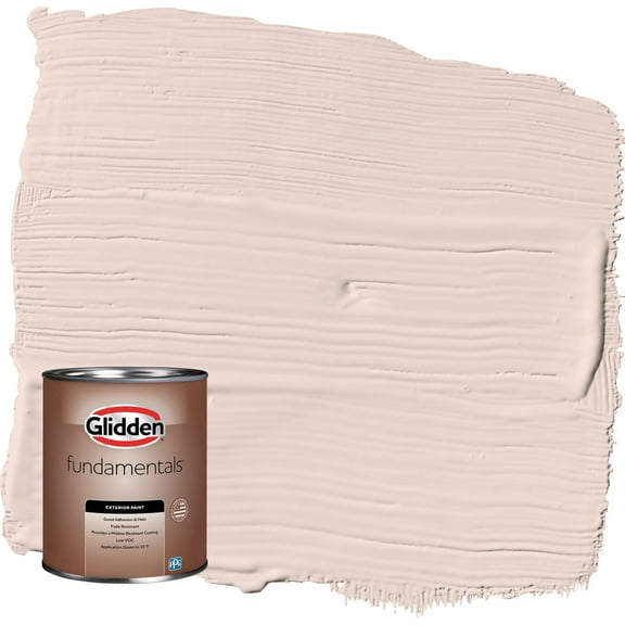 Glidden Fundamentals Coral Cream / Orange Satin Exterior Paint, 1 Quart