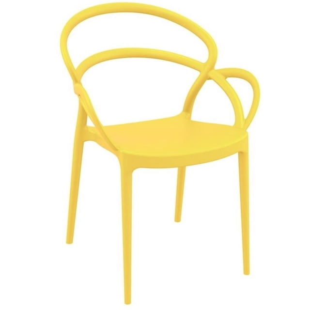 Compamia Mila Chaise de Salle à Manger avec Accoudoirs Jaune