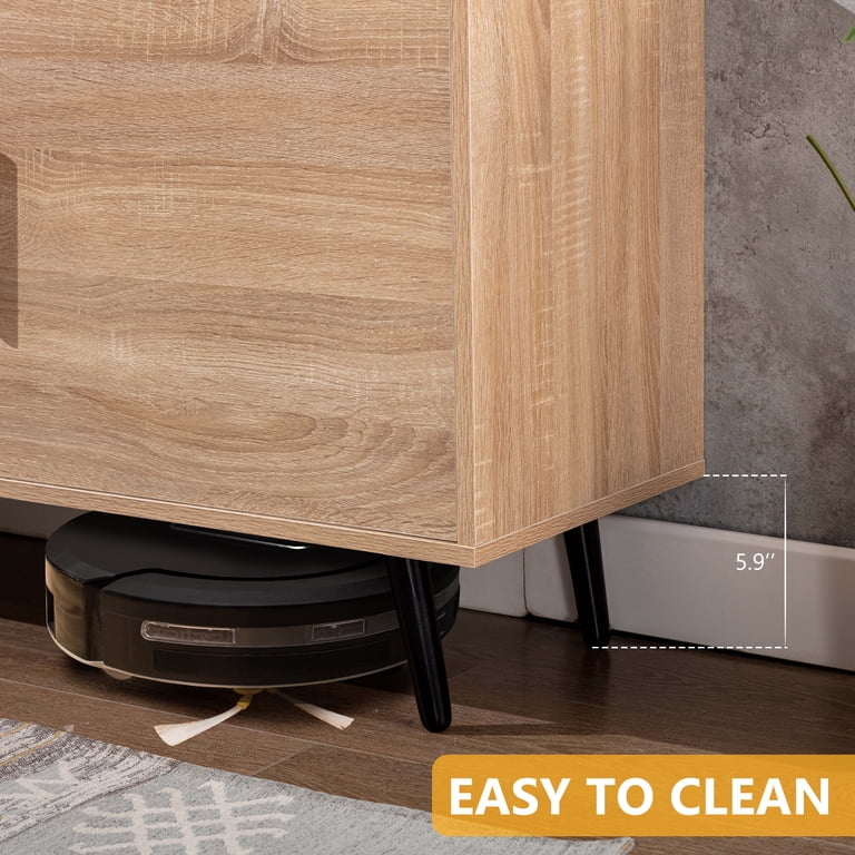 ChVans Mid-Century Modern TV Stand with Storage, 80-Inch photo 4
