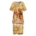 thumbnail image 3 of Heart And Its Blood Vessels Leonardo Da Vinci Anatomy Drawings Yellow Brown Parchment Loose Pocket Dress, 3 of 6