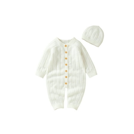 

Coduop Infant Baby Girl Boy Knit One Piece Romper Jumpsuit Sweater Outwear 0-18 Months