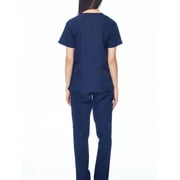 Dagacci Medical Uniform Unisex Scrubs Set Scrub Top and Pants