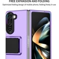 thumbnail image 3 of for Samsung Galaxy Fold5 Case, [Snug Touch Matte ] Military Grade Shockproof Protective Phone Case with Kickstand for Samsung Galaxy Fold 5 LTT Purple, 3 of 18