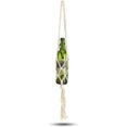 thumbnail image 1 of Wine Bottle Carrier,Macrame Water Bottle Holder,Cotton Hanging Water Bottle Net Bag Portable Water Bottle Holder Pouch,Beige, 1 of 5