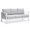 White & Light Gray, variant on CozyHom Set of 2 Assembled Patio Outdoor Ottomans, Modern Aluminum Footstool With Cushions, Metal Furniture For Balcony Garden Deck, White.