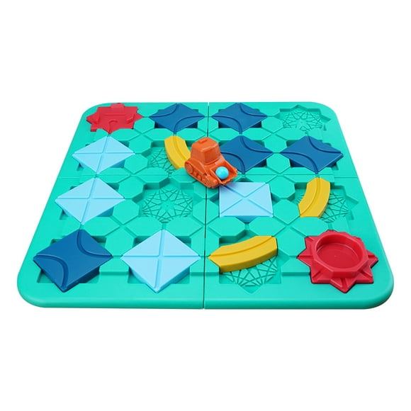 Dvkptbk Tabletop Game Building Road Maze Thinking Logical Reasoning Create Road Pull Back Forklift Children's Toy Christmas Gift