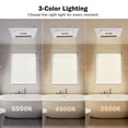 thumbnail image 3 of KBOROVER 4-in-1 Bathroom Exhaust Fan with 1800W Heater, Bluetooth Speaker and LED Light, 180 CFM Quiet Ventilation, Wired Digital Wall Control, White, 3 of 20
