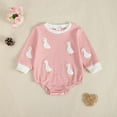 thumbnail image 2 of Gibobby Newborn Baby Jumpsuit Hooded Fleece Rompers Long Sleeve Onesies Outwear Outfits(Pink,3-6 Months), 2 of 7