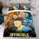 thumbnail image 4 of Invencible Conjunto de sábanas temático, trío de piezas, cómodo y amigable con la piel, diseño único, regalo de decoración para el hogar para familiares, amigos y fans, 90 cm * 190 cm, 4 of 6