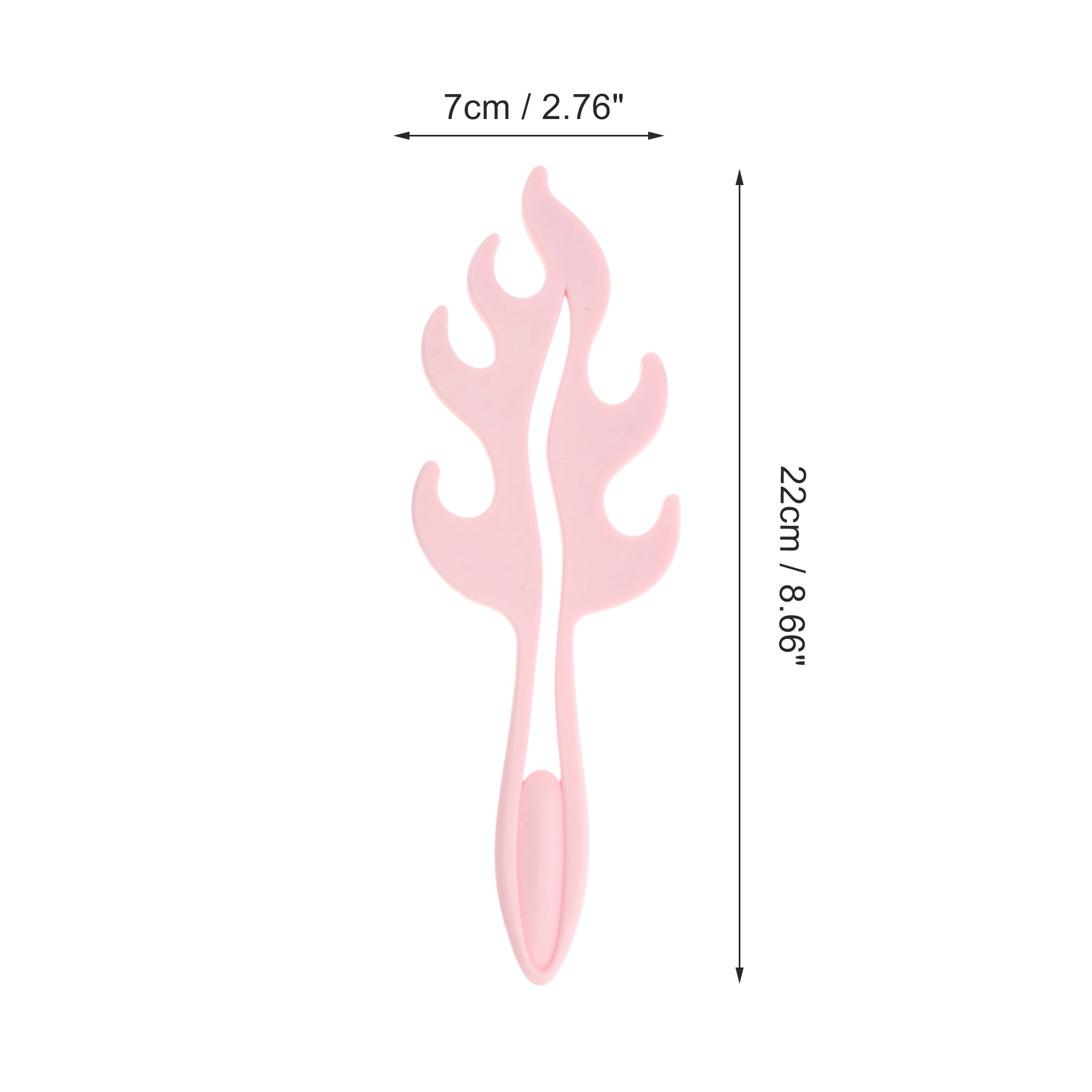 Unique Bargains 1 Pc Solid Flame Hollow Comb Hair Brush for All Hair Types Pink
