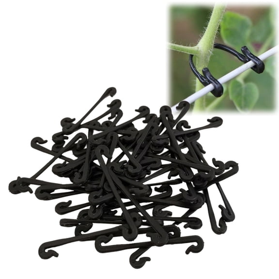 Garden Plant Clips 50 PCS,Grape Vine Fastener Strapping Clips for Tomato Trellis Support,Plastic Lashing Hooks for Climbing Plants,Flowers,and Vegetables