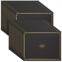 24-Pack Black Certificate Holders with Elegant Gold Foil Design for Letter-Size 8.5 x 11 Documents, Achievements, Certificates, Graduation Diploma Cover (11.2 x 8.8 in)