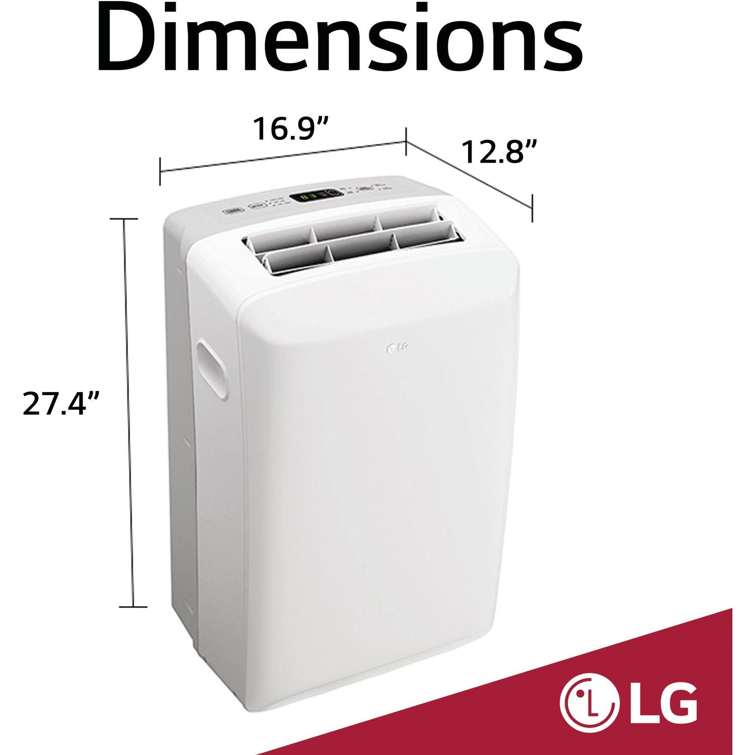 LG 115V Portable Air Conditioner with Remote Control in White for Rooms up to 200 Sq. Ft. - image 5 of 7