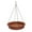 Brown, variant on Pebbuoy Outdoor Hanging Birdbath Bird Feeder Large Capacity Weather-Resistant Easy to Install Metal Bird Bath Bowl with Detachable Chain
