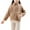 Gold, variant on KAUOD Girls Full Zipper Mock Neck Jackets Fleece Soft Christmas Winter Coats Kids Long Sleeve Warm Plush Outwear with Pockets
