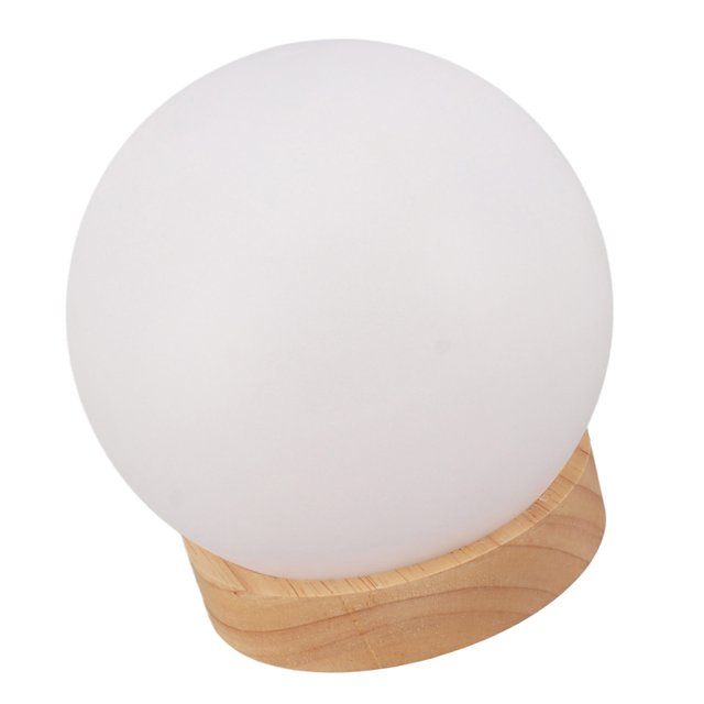 Lámpara De Esfera, Plástico De Madera De La Luz De La Noche Del Globo Llevado Alimentado Por USB Con Control Remoto Para El Hogar