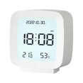thumbnail image 1 of 2286 Mini reloj despertador con calendario multifuncional Reloj de temperatura y humedad junto a la cama (blanco), 1 of 5