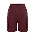 thumbnail image 3 of QIJUNTUO ​Women's Utility Multi Pocket Outdoor Shorts With Durable Construction For Trail Hiking Adventures And Camping Gear​ Wine, 3 of 8