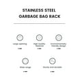 thumbnail image 3 of POINTERTECK Plastic Bag Rack Stainless Steel Garbage Bag Stand Collapsible Multifunctional Trash Bag Shelf Stable Trash Bag Holder Practical Kitchen Tool for Home Kitchen Trash Bag Towel, 3 of 11