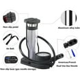 thumbnail image 5 of Portable Bicycle Pump With Pressure Gauge | Mini Aluminum Bike Floor Inflator, Foot-Operated, Versatile Valves, Compact Size 6.7" | Tire Compressor for Bikes, Motorcycles, Balls, 5 of 9