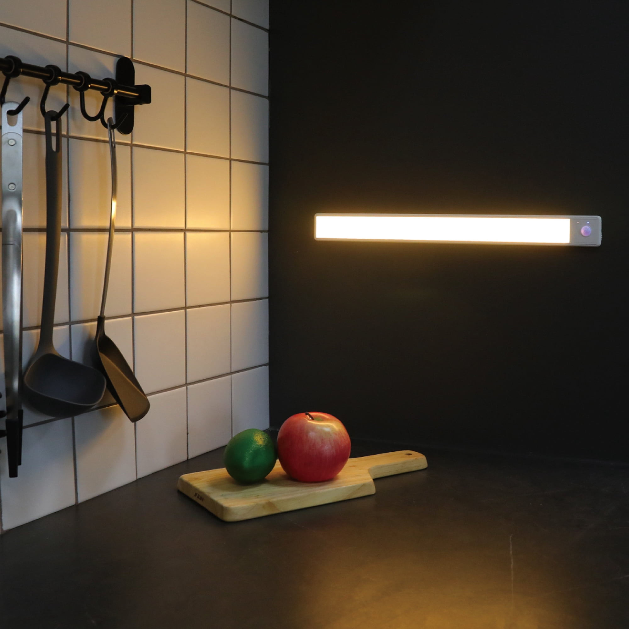 Great Value 16" 150 Lumens Rechargeable LED Cabinet Light, Warm White/Cool White/Deluxe Daylight, 2 Count