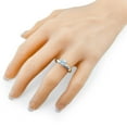 thumbnail image 4 of VOGUE 4 Prong Round Silver Solitaire Engagement Wedding Ring - 6.5mm (1.00ct) - Platinum Plated - Size 7, 4 of 7