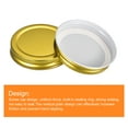 thumbnail image 4 of Uxcell Mason Jar Lids, Tinplate Canning Lids Wide Mouth Leak Proof Fits Storage Jars,, Gold 70 mm, 4 of 6
