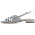thumbnail image 3 of Journee Womens Cassandra Faux Leather Woven Flat Sandals, 3 of 9