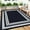 Dark Blue & White, variant on Twister.CK Outdoor Rug 8' x 10' Waterproof Patio Rug, Reversible Plastic Outside Carpet Storage Bag, for RV Camping Deck Balcony Porch, Black & White