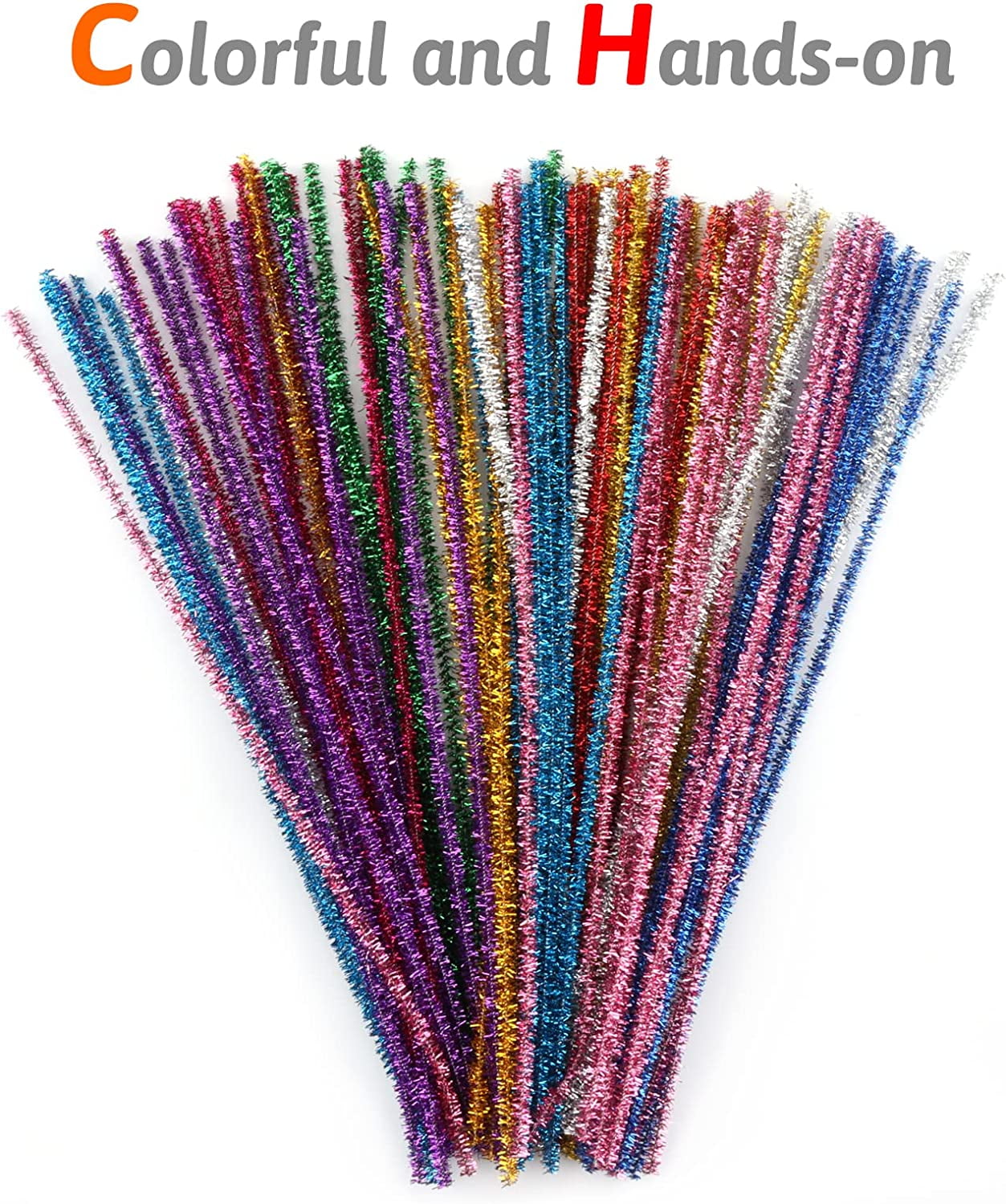 Bulk-buy High Quality Sell DIY Colorful Chenille Handcraft Craft 0.6*30cm  Chenille Tinsel Stem Pipe Cleaners price comparison