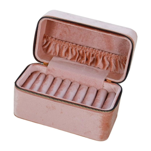 Caja de almacenamiento para pulseras, organizador de exhibición de joyas para compromiso Rosa