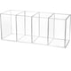 thumbnail image 1 of Portalápices acrílico con 4 compartimentos, taza organizadora de lápices transparente para almacenamiento de accesorios de escritorio en la encimera, 1 Uds., 1 of 5