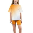 thumbnail image 5 of CHEEREAM Girls Clothes 2 Piece Summer Outfits Casual Cute Gradient T-Shirt and Biker Shorts Clothing Set 5-15Years, 5 of 8