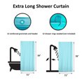 thumbnail image 3 of White Extra Long Shower Curtain Liner Plastic 79"L x 71"W, 3 of 5