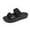 Black, variant on Cyiecw Mens Womens Double Buckle Slides Adjustable EVA Flat Slippers Summer Slip On Slide Sandals