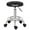 Black, variant on Round Rolling Stools, PU Leather Seat, Height Adjustable Swivel Stool with Wheels,White