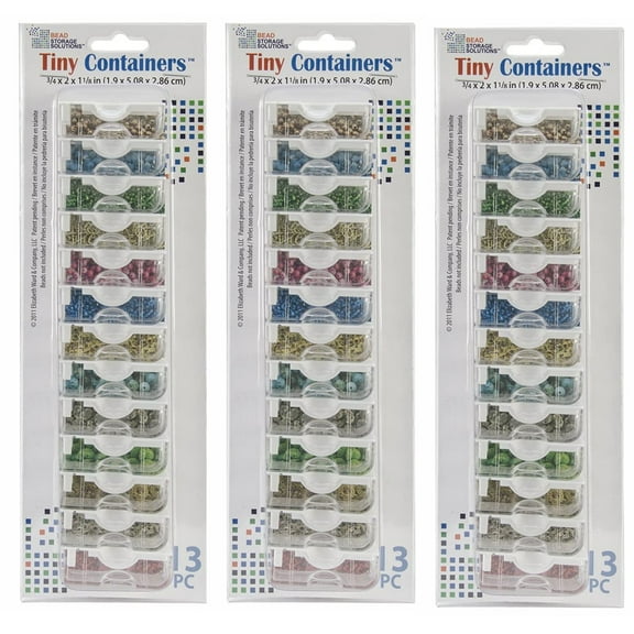 Elizabeth Ward Bead Storage Solutions 13 Piece Bead Storage Containers (3 Pack)