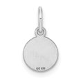 thumbnail image 3 of Auriga 925 Sterling Silver Rh-plt Round Polished Front/Satin Back Disc Charm for Women (L-13 mm, W-7.5 mm), 3 of 4