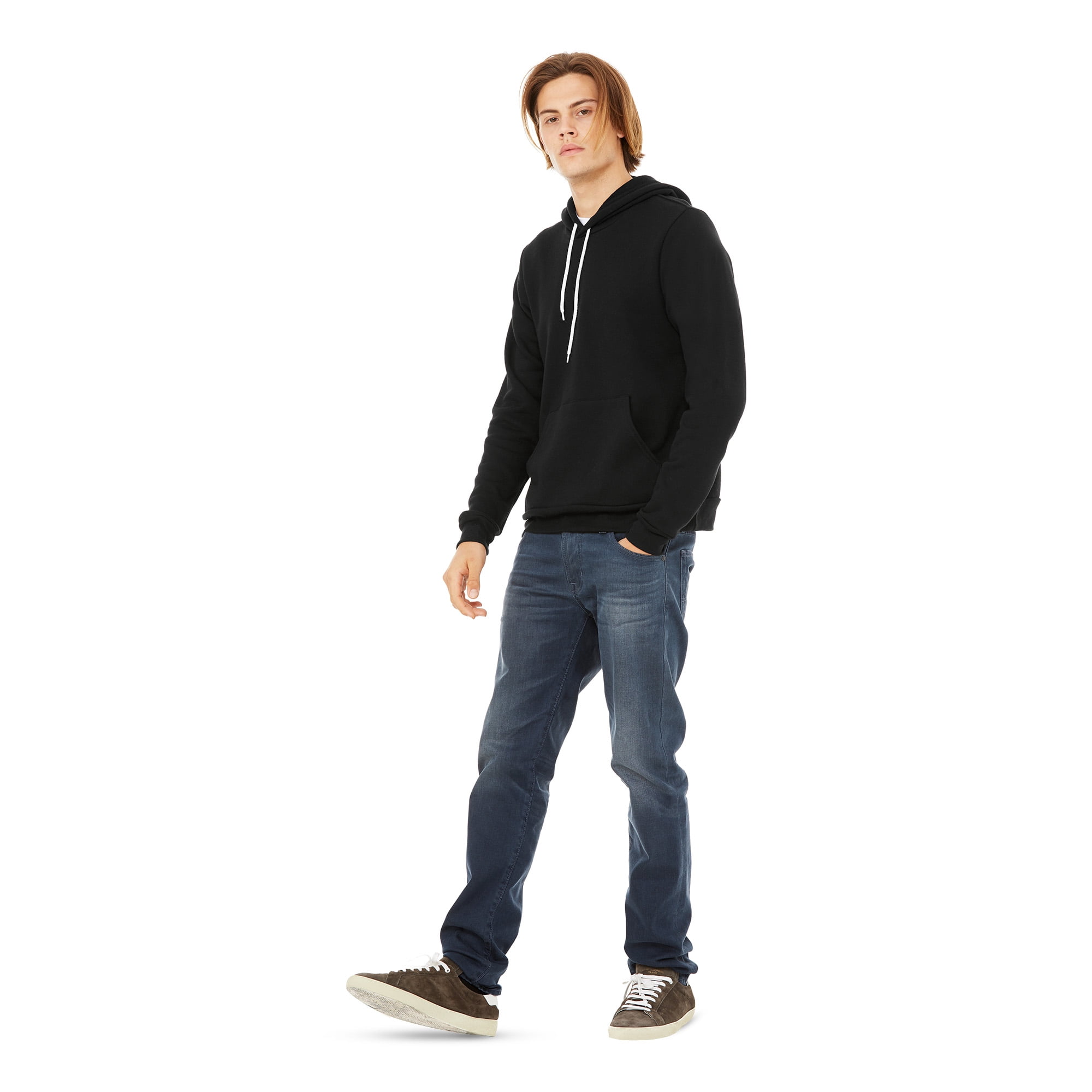 BELLA+CANVAS Adult Unisex Fleece Pullover Hoodie for Crafting, Black, Xlarge