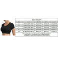 thumbnail image 4 of WBQ Womens Crop Tops Open Back Workout Cropped Tops Seamless Short Sleeve Top Backless Gym Athletic T Shirts Top Built in Bra, 4 of 4
