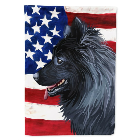 Swedish Lapphund Dog American Flag Garden Flag