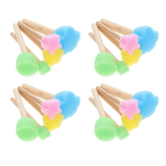FOMIYES Sponge Painters For Kids 20Pcs Assorted Colors Versatile Drawing Methods