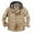 Khaki, variant on Herrnalise Men's Jacket Jacket Multifunctional Hooded Jacket Outdoor Jacket Long Sleeve Hooded Casual Outwear & Jackets Khaki