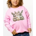 thumbnail image 6 of Camo 3 Easter Bunnies Sweatshirt for Women Teens & Kids Spring Family Matching Pullover Pink Sweatshirt 5-6, 6 of 8