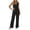Black, variant on Womens Pajamas Set Sleeveless Lounge Sets Comfy Tank Top and Pants Pjs Set V Neck 2 Piece Sleepwear Wine,S