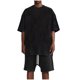thumbnail image 4 of Trajes para Hombres Traje de Ajuste Clásico Verano Cuello Redondo Pantalones Cortos de Manga Corta Traje Dividido de Algodón Lavado, 4 of 9