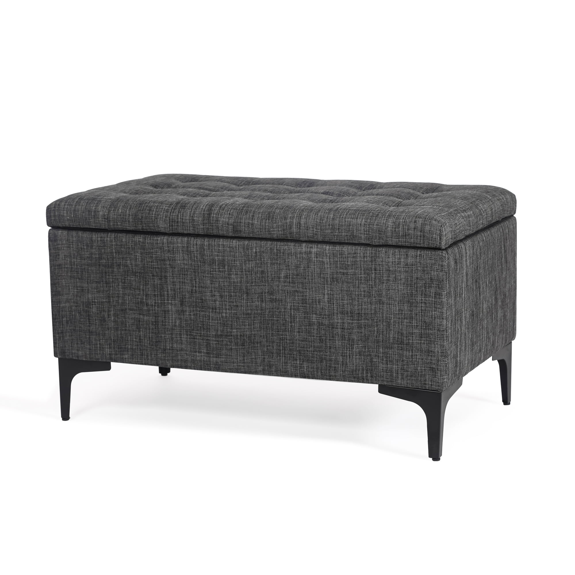 Homebeez Rectangle Lift Top Storage Ottoman,Footrest Stool, Coffee