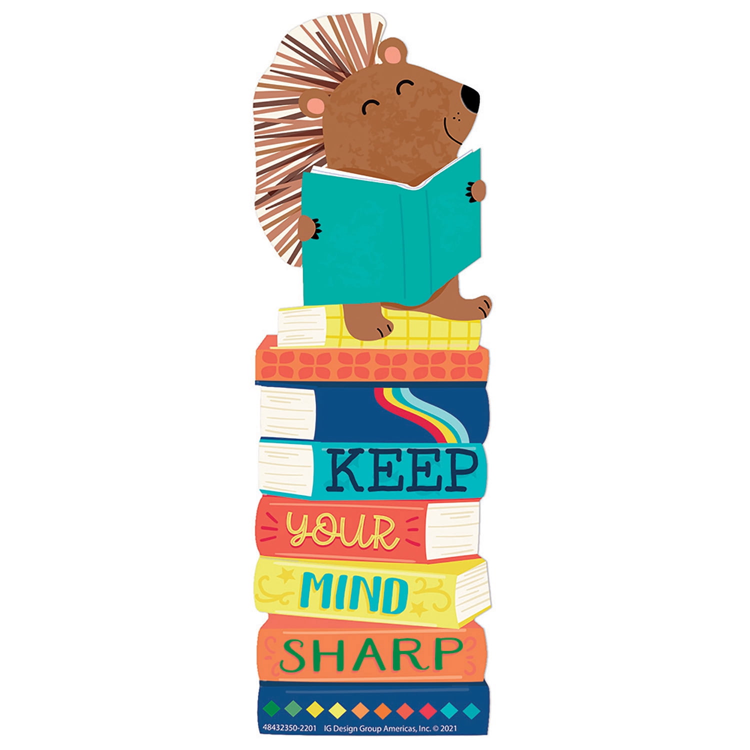 Eureka Hedge Hog Keep Your Mind Sharp Bookmarks, 36 Per Pack, 6 Packs
