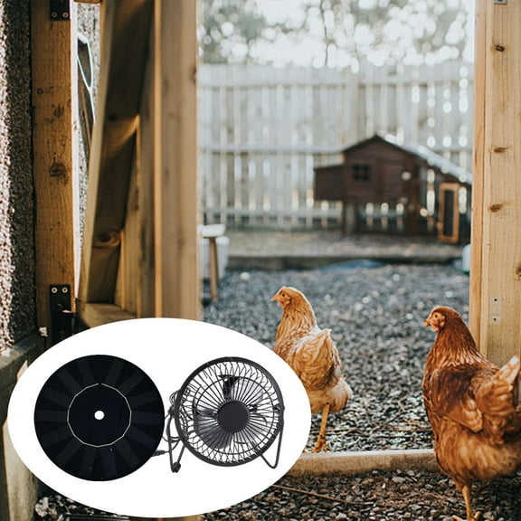 YiBai Solar Whole Houses Fan, Solar Panel high-speed Whole Houses Fan Kit For Chicken Houses, Greenhouse, Pet Houses And Window,, Black #N.1652